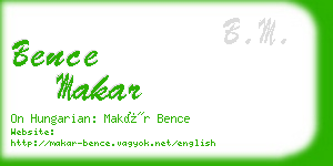 bence makar business card